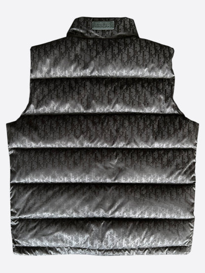 Dior Grey Oblique Puffer Vest