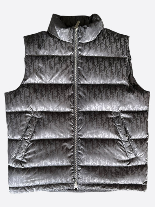 Dior Grey Oblique Puffer Vest
