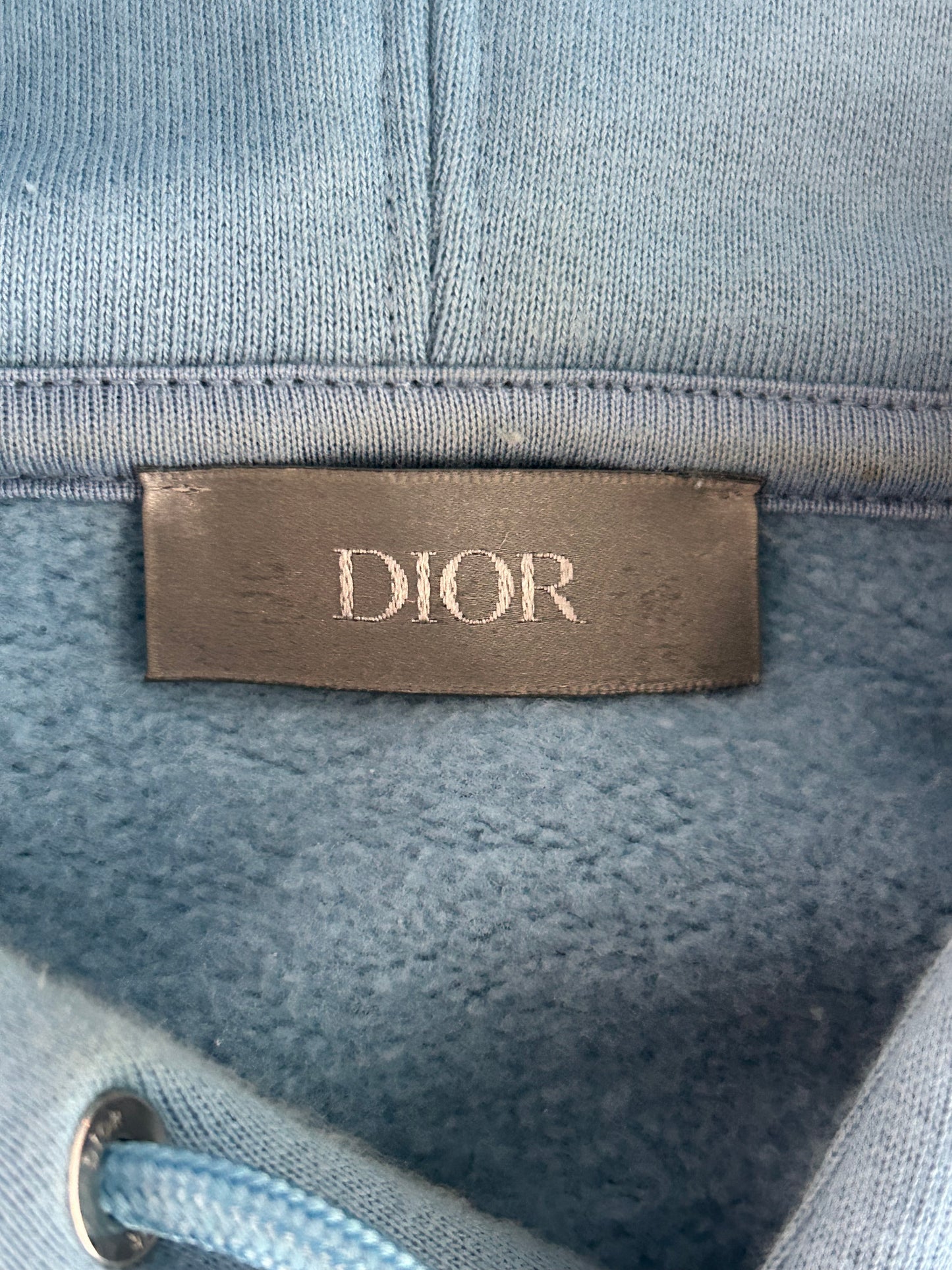 Dior Blue & White CD Icon Embroidered Hoodie