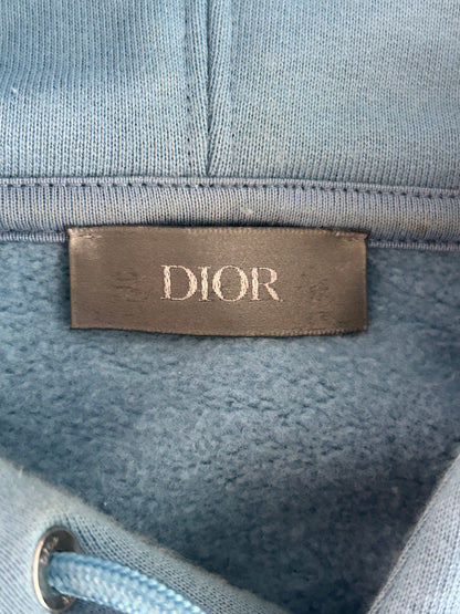 Dior Blue & White CD Icon Embroidered Hoodie