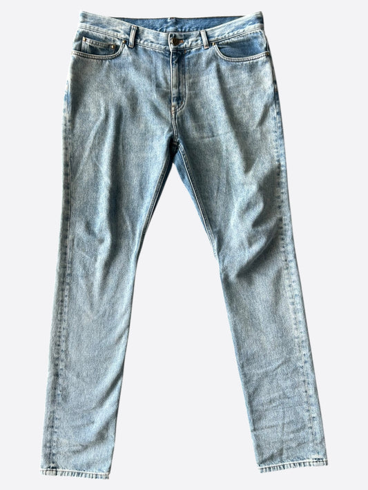 Louis Vuitton Blue Washed Slim Jeans