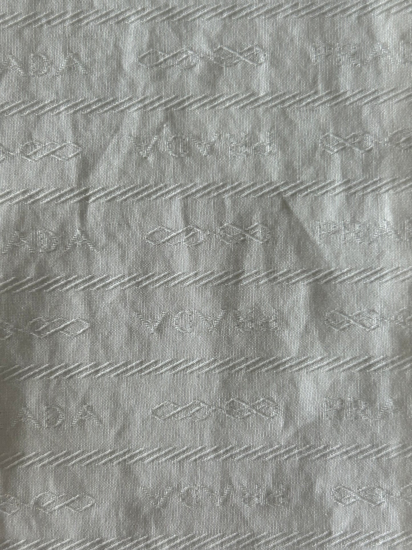 Prada White Repeat Logo Button Up Shirt