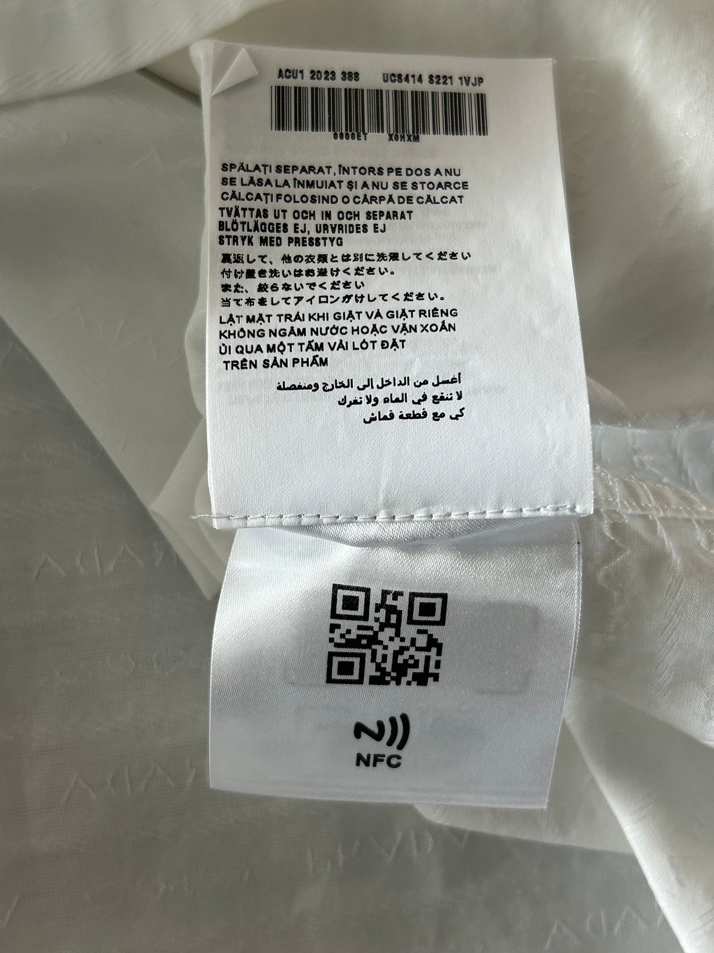 Prada White Repeat Logo Button Up Shirt