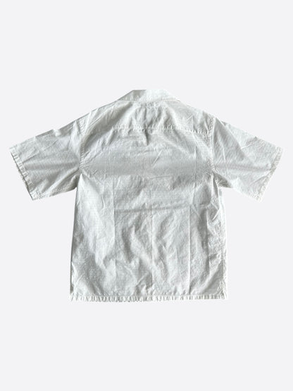 Prada White Repeat Logo Button Up Shirt