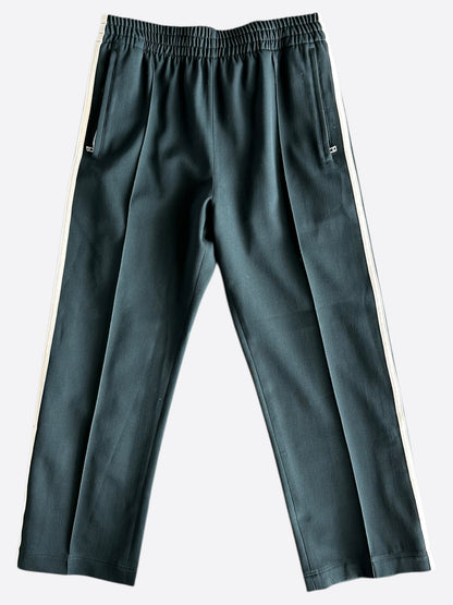 Bottega Veneta Green & White Striped Wool Trackpants