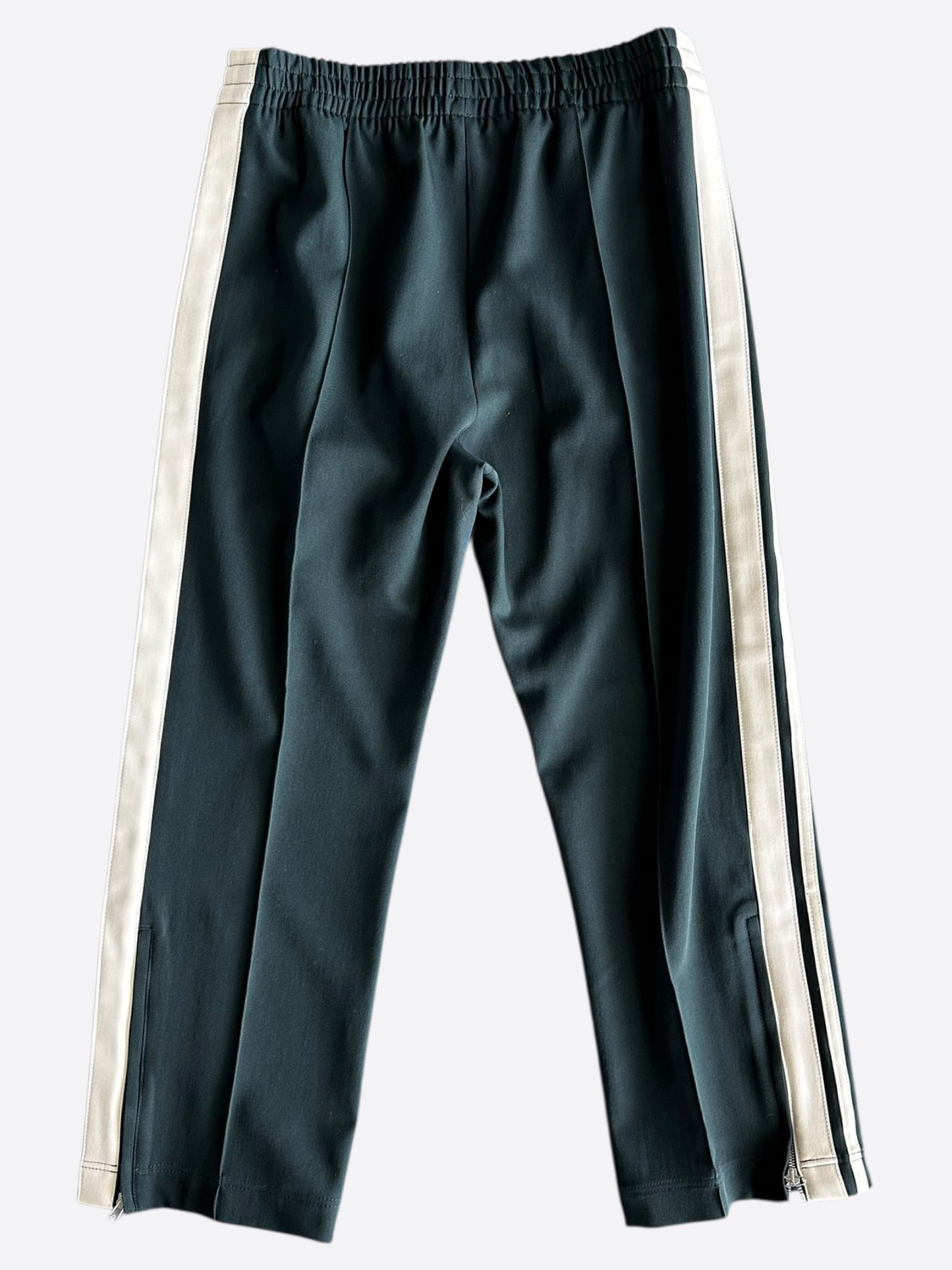 Bottega Veneta Green & White Striped Wool Trackpants