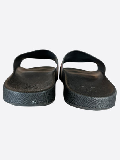Louis Vuitton Black & Multicolor Prism Monogram Slides