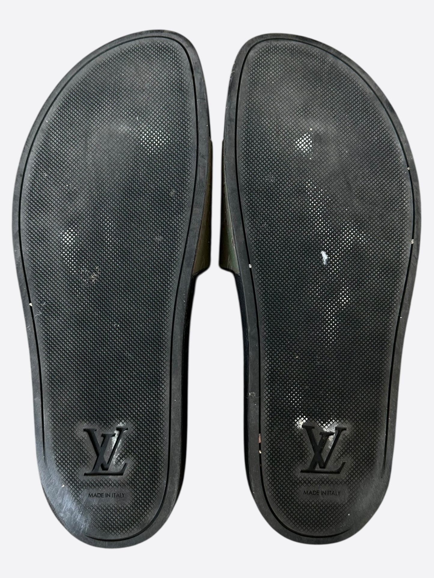 Louis Vuitton Black & Multicolor Prism Monogram Slides