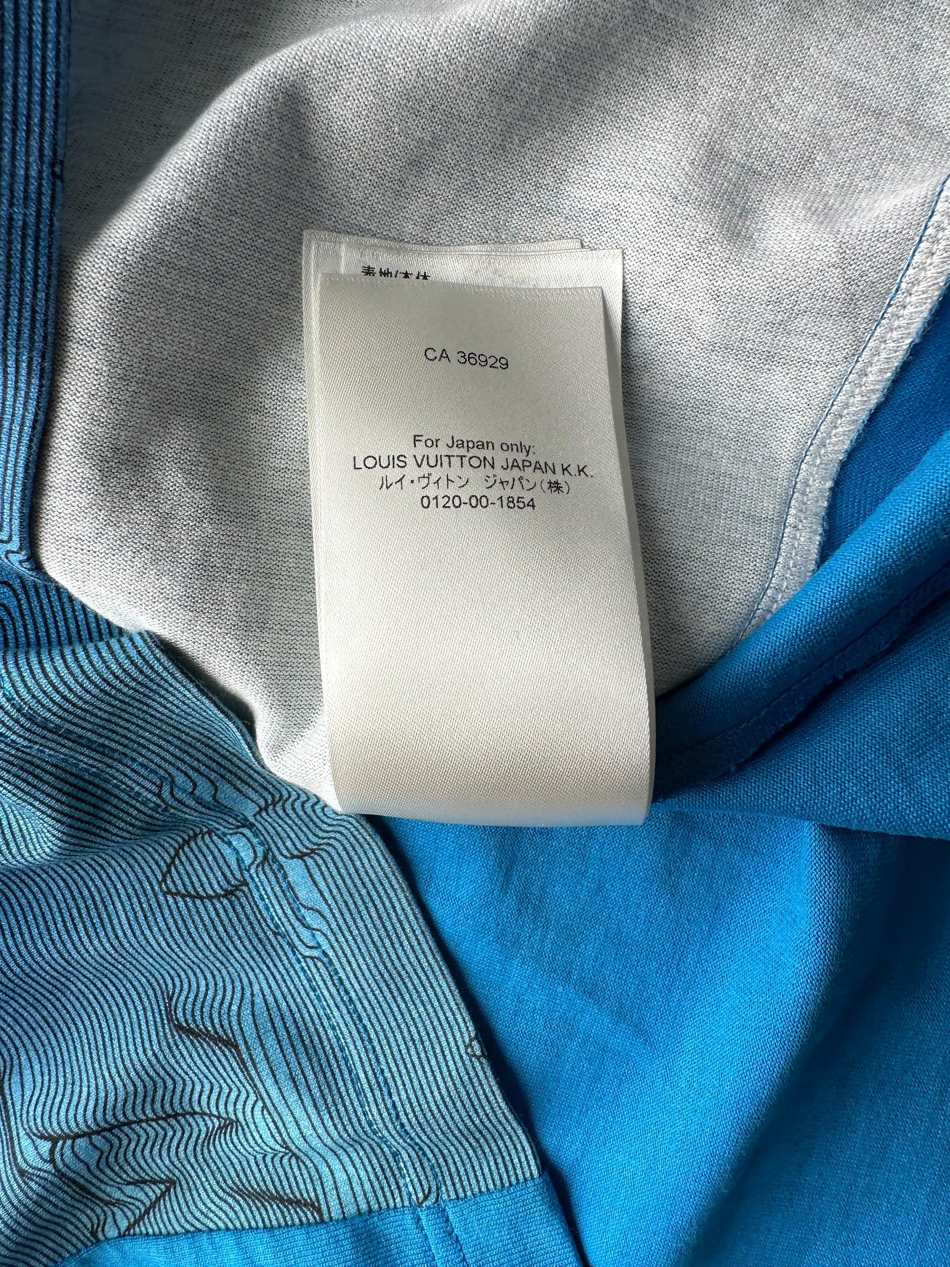 Louis Vuitton Louis Vuitton 2054 Intarsia Printed T-Shirt Blue