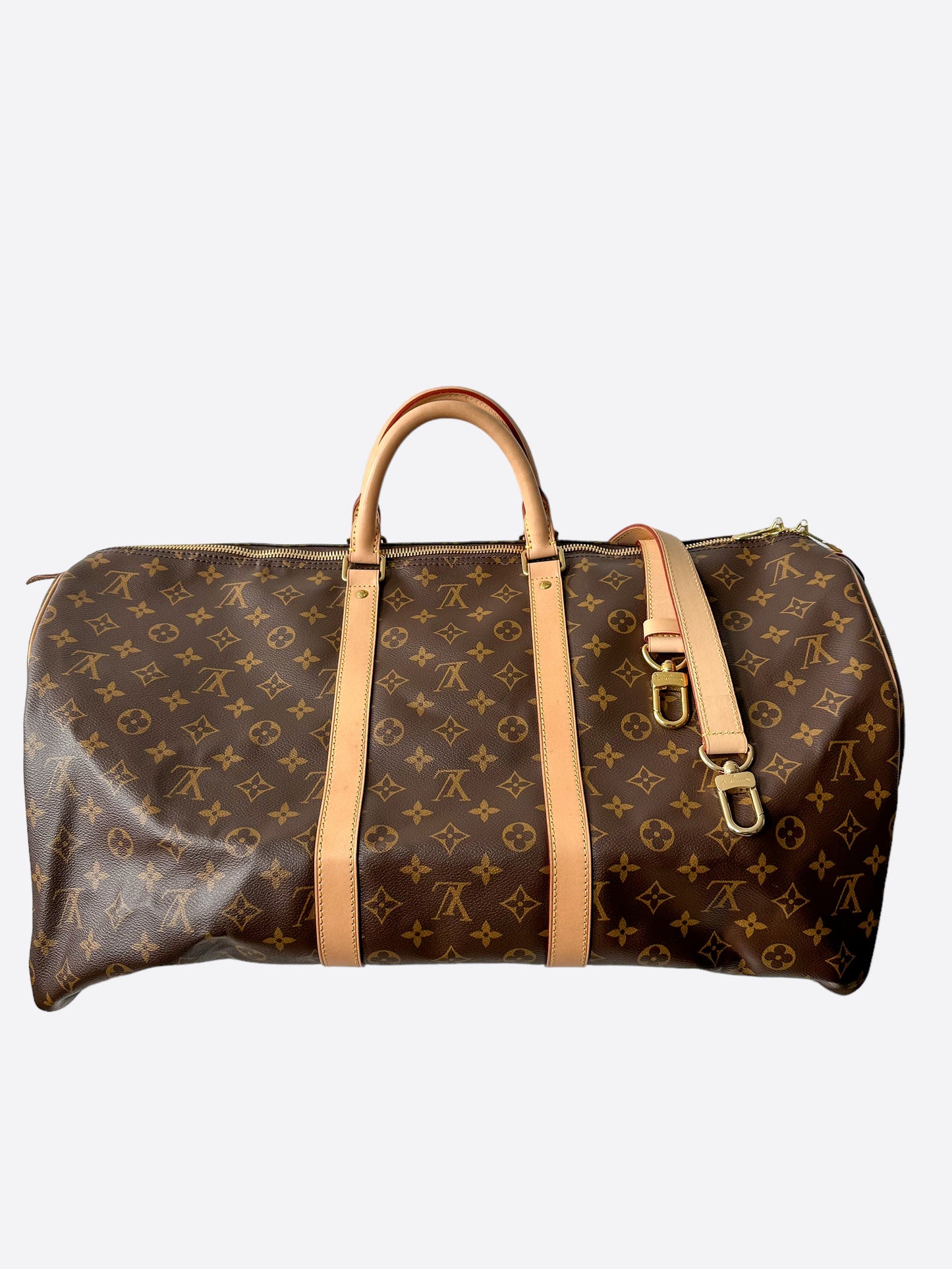 Louis Vuitton Brown Monogram Keepall 55