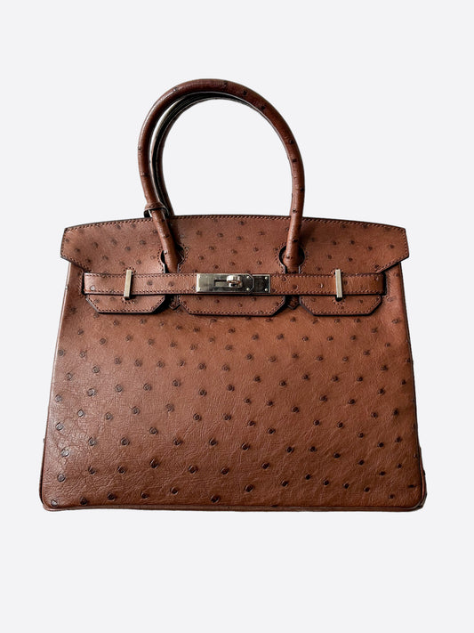 Hermès Brown Ostrich Birkin 30