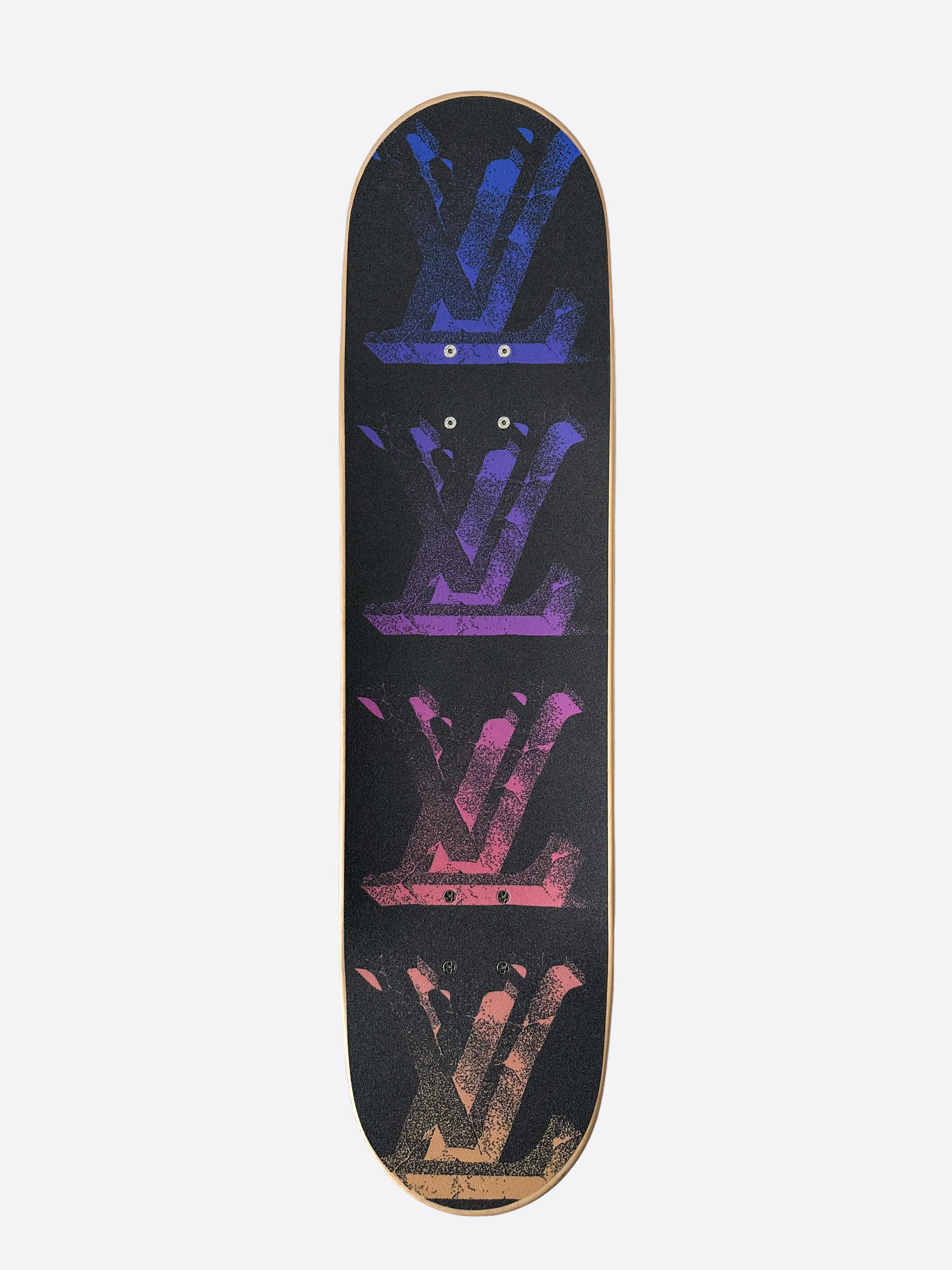 Louis Vuitton Pink & Blue Illusion Monogram Skateboard – Savonches
