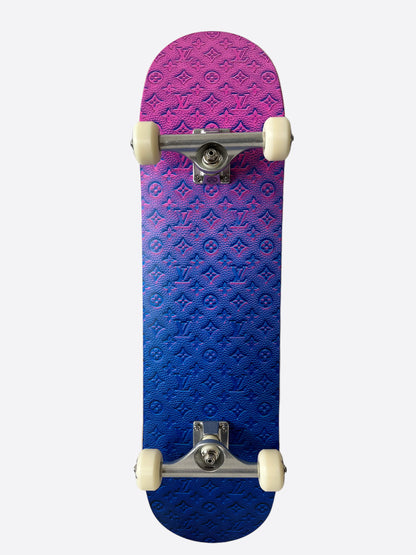 Louis Vuitton Pink & Blue Illusion Monogram Skateboard