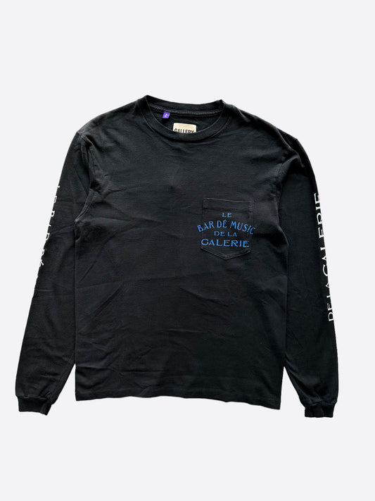 Gallery Dept Black Music Bar Longsleeve T-Shirt