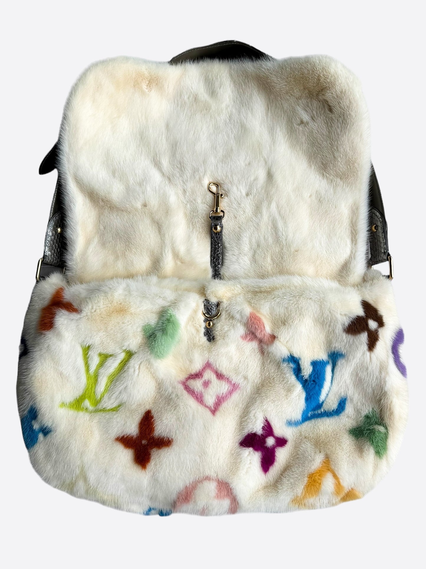 Louis Vuitton Takashi Murakami Multicolor Monogram Mink Messenger Bag