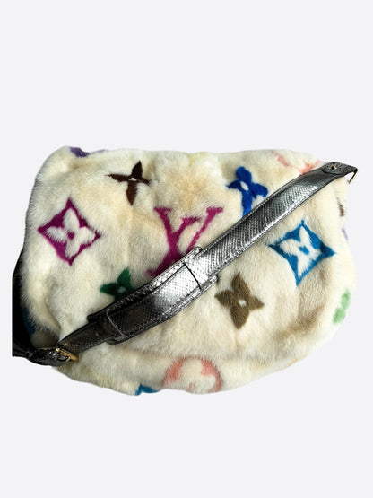 Louis Vuitton Takashi Murakami Multicolor Monogram Mink Messenger Bag