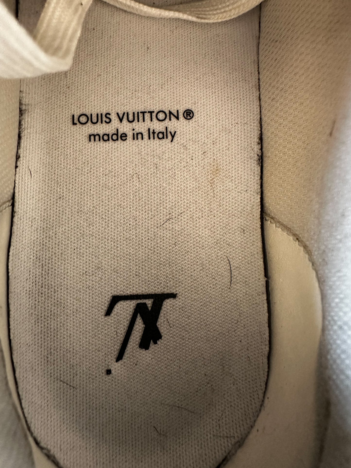 Louis Vuitton Black & White Denim Monogram Trainers