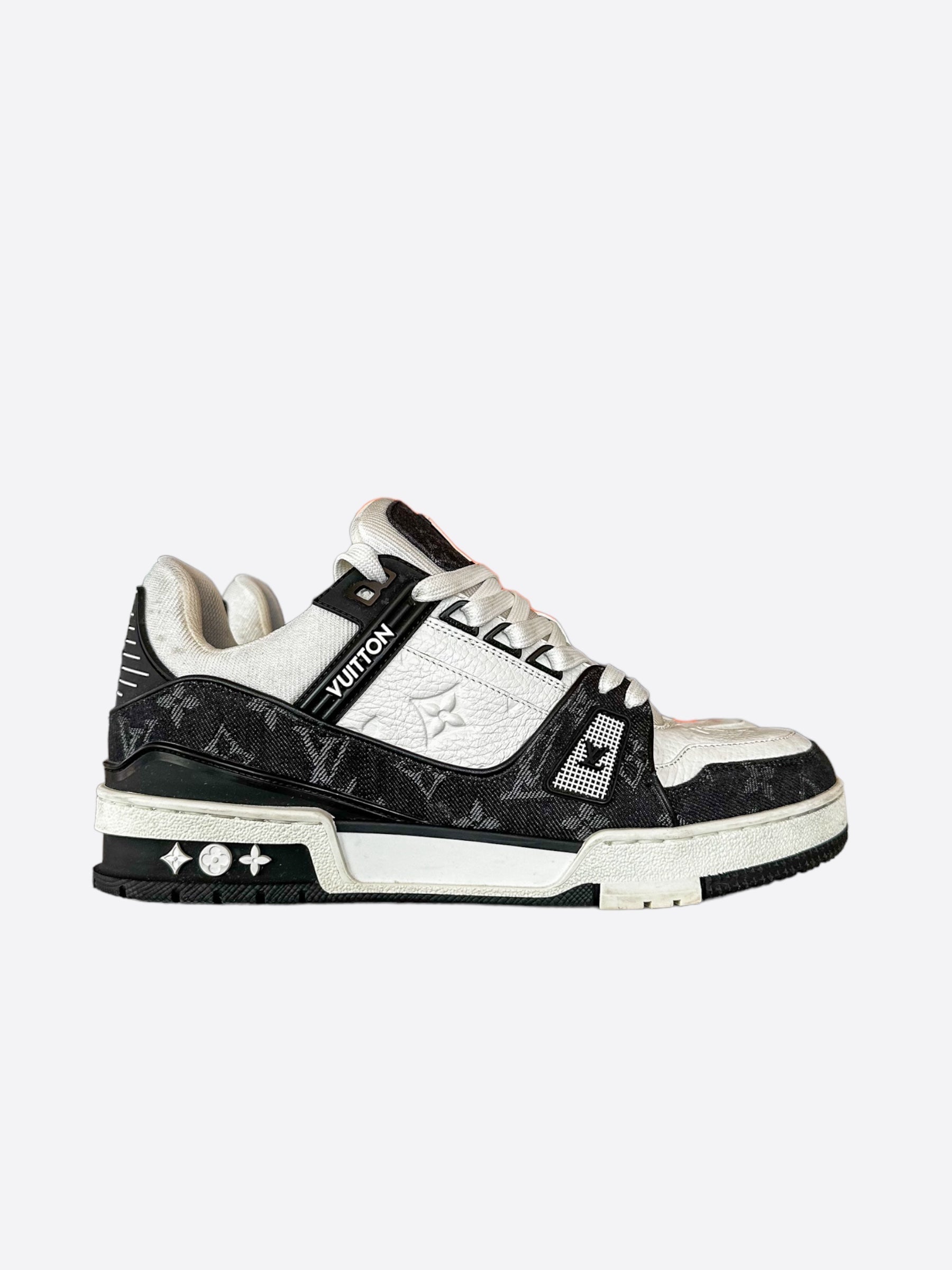 Louis vuitton black and white sneakers online