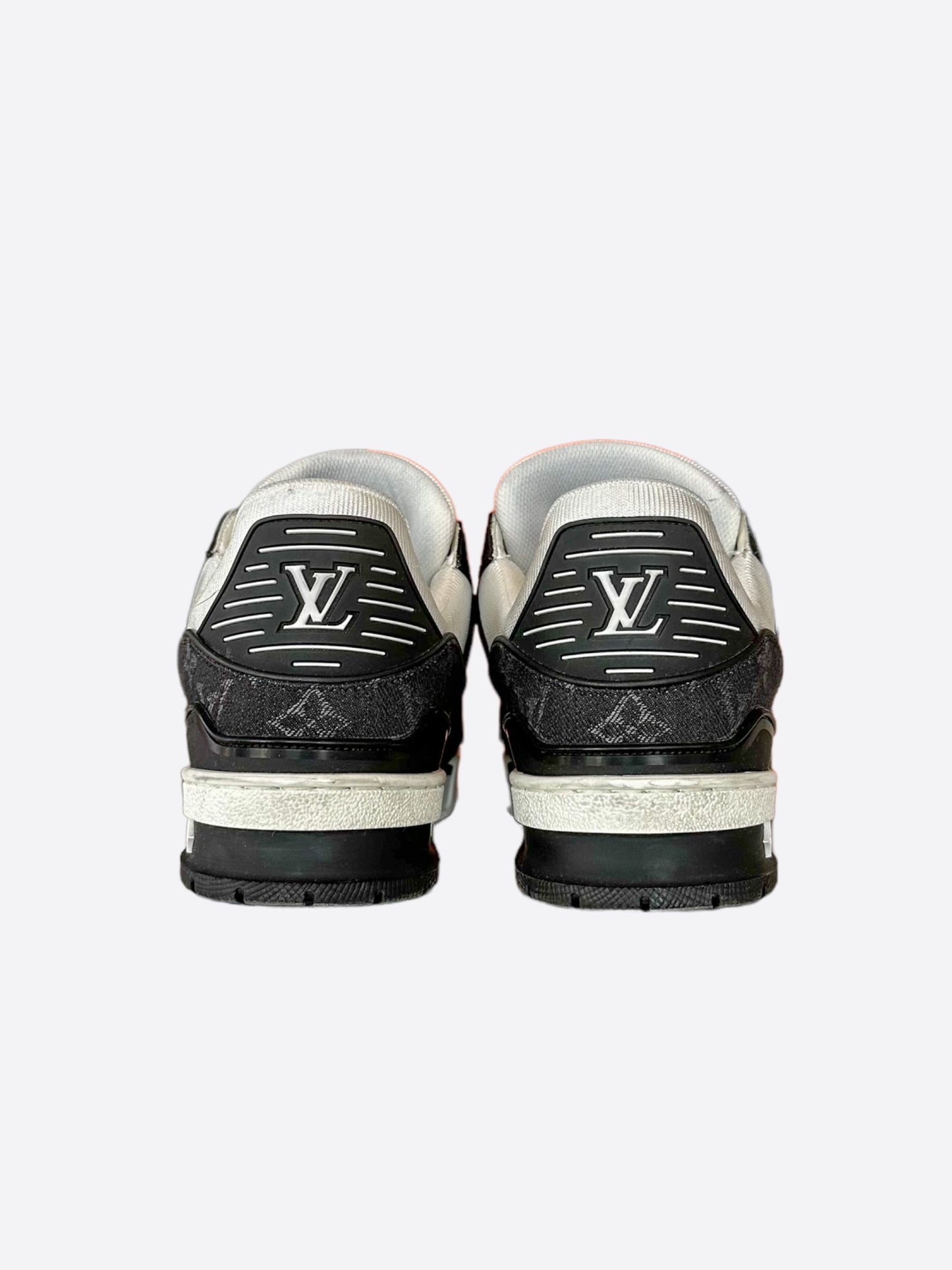 Louis Vuitton Black & White Denim Monogram Trainers