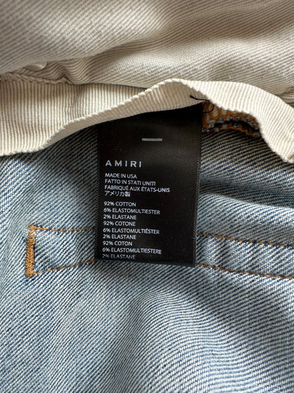 Amiri Blue Multicolor Patch Distressed Jeans