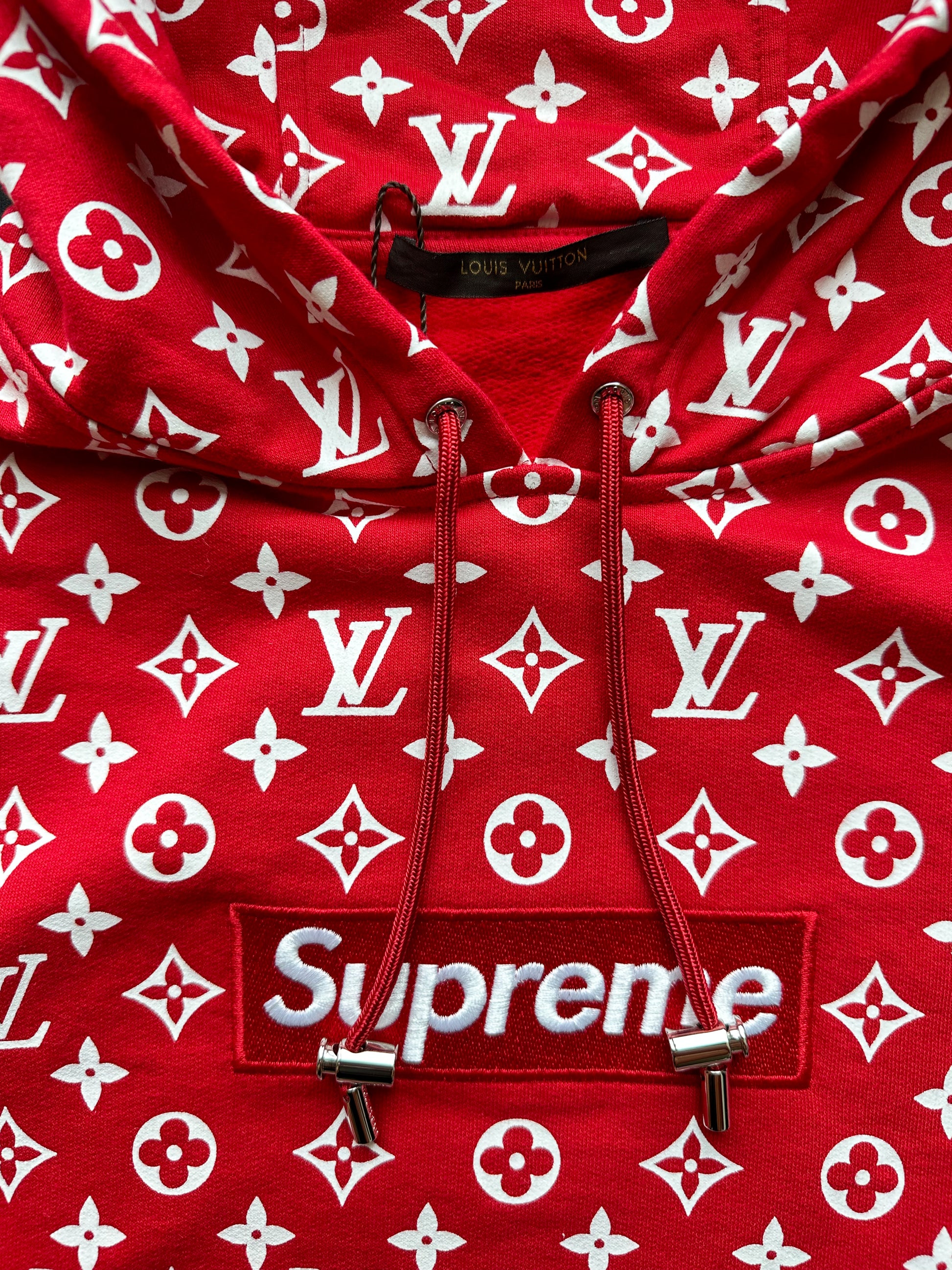 Lv supreme red hoodie Clearance