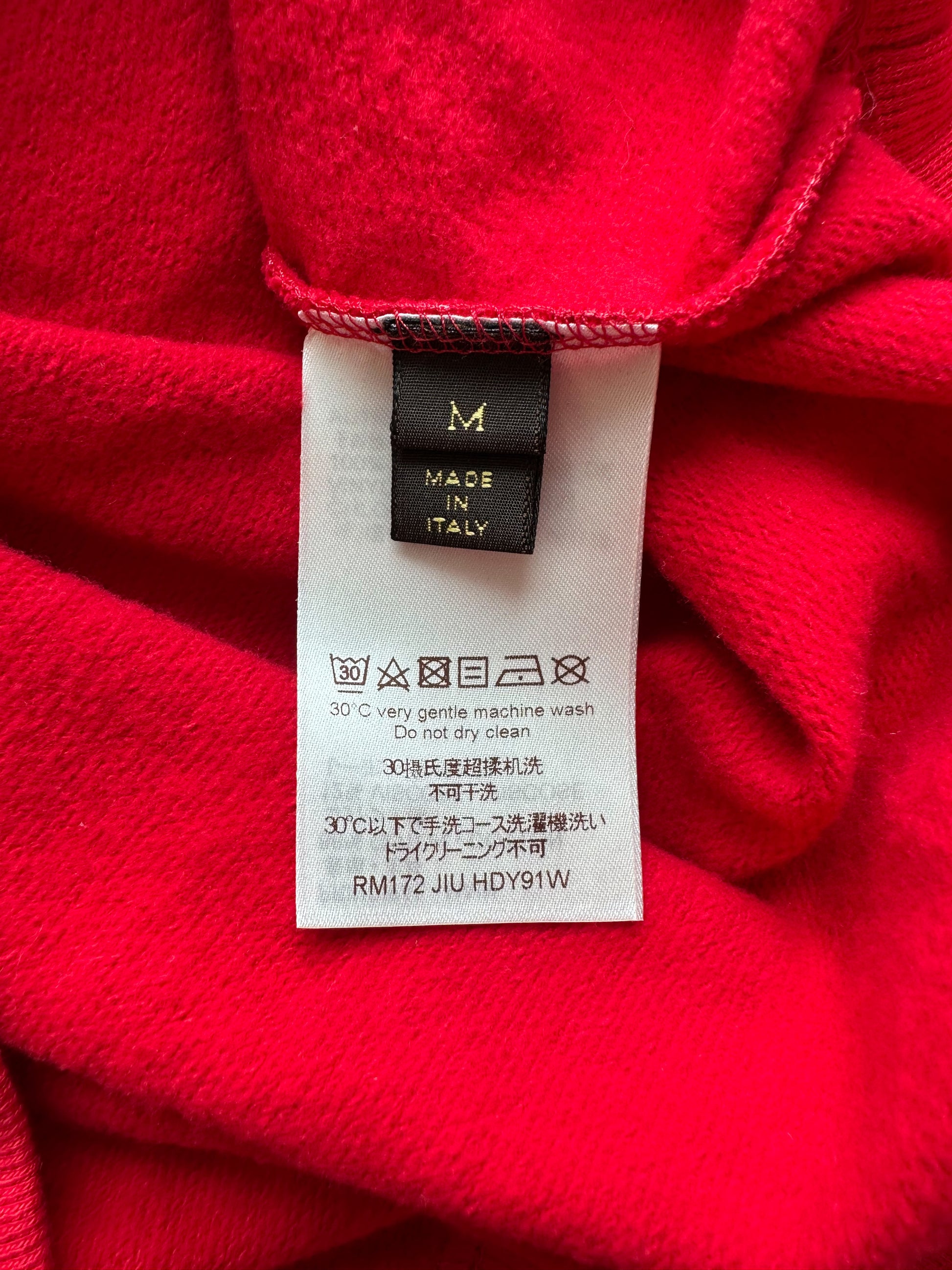 Rare Authentic Supreme Louis Vuitton Hoodie Red Box Logo Size L New