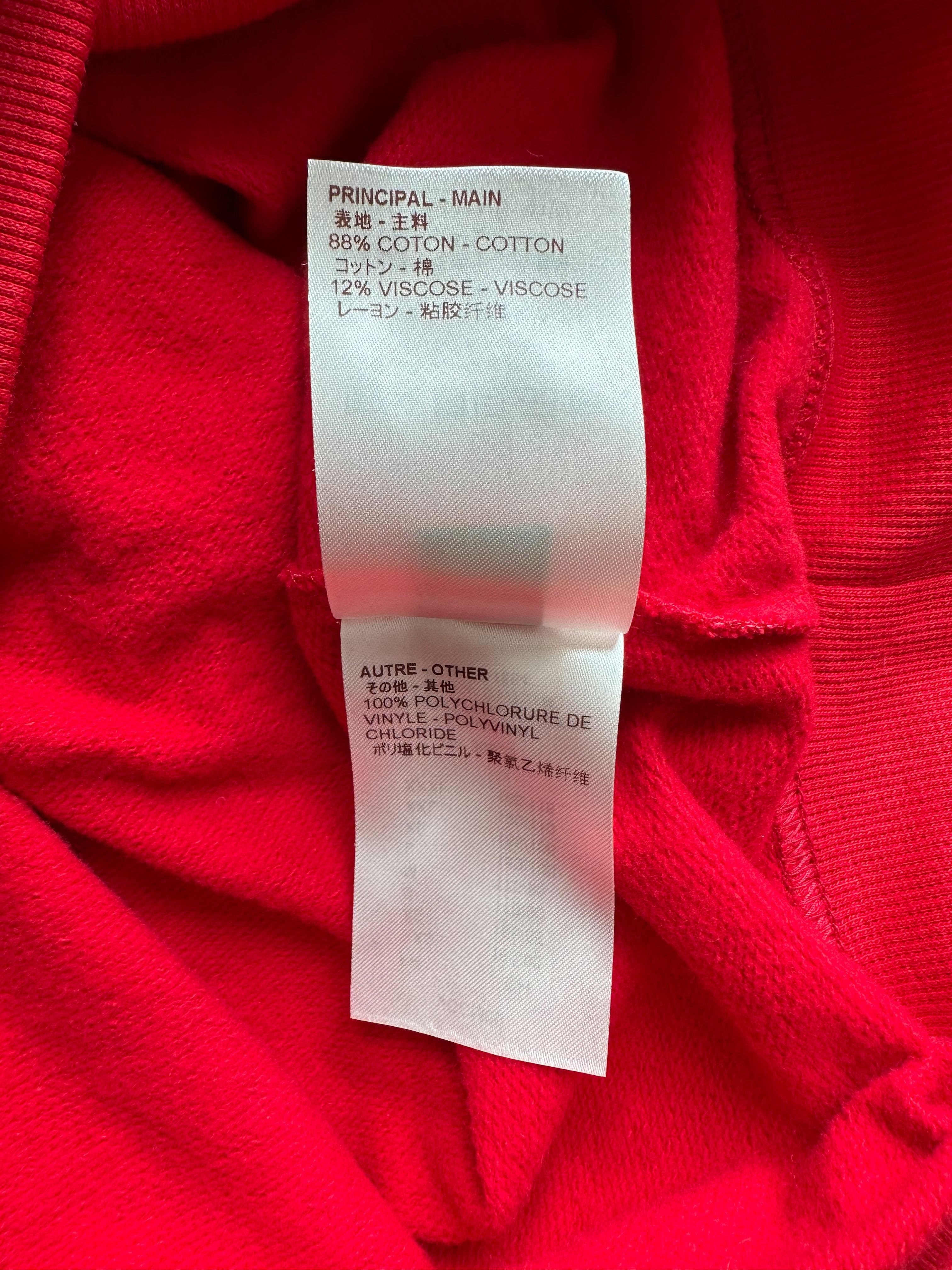 Supreme x louis vuitton red hoodie hot sale