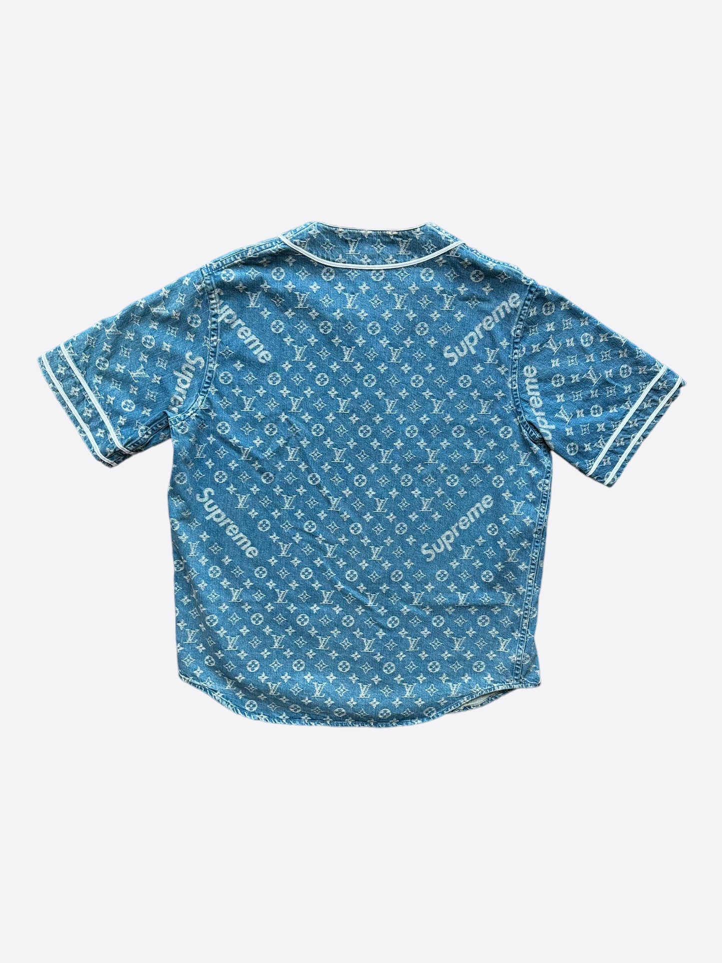 Louis Vuitton Blue Text Pattern Baseball Jersey Clothes Sport For Men Women