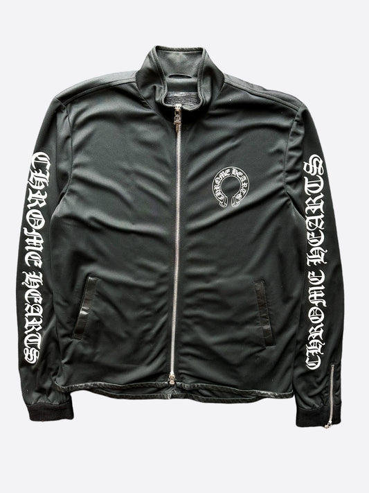 Chrome Hearts Black Horseshoe Logo Track Jacket