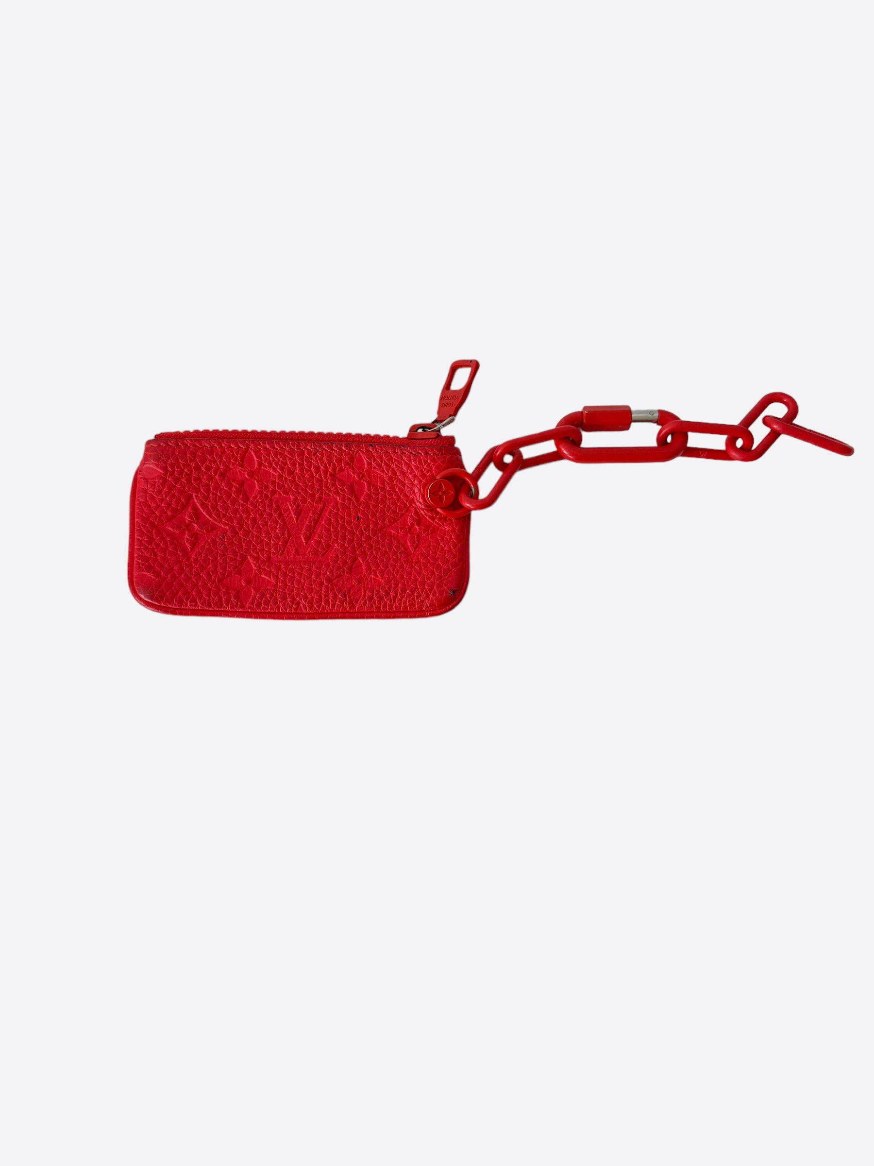 Louis Vuitton Pochette Cle Monogram Red