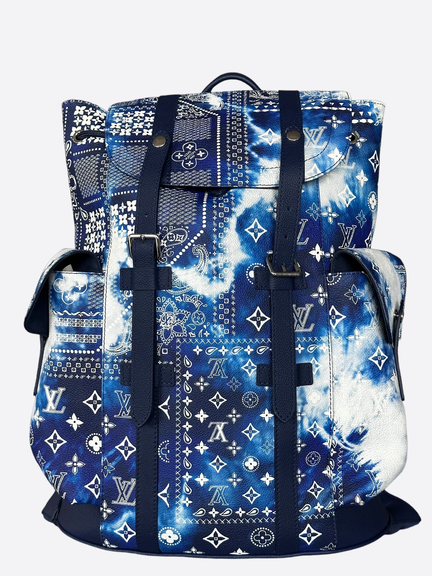 Louis Vuitton Blue Bandana Monogram Christopher Backpack