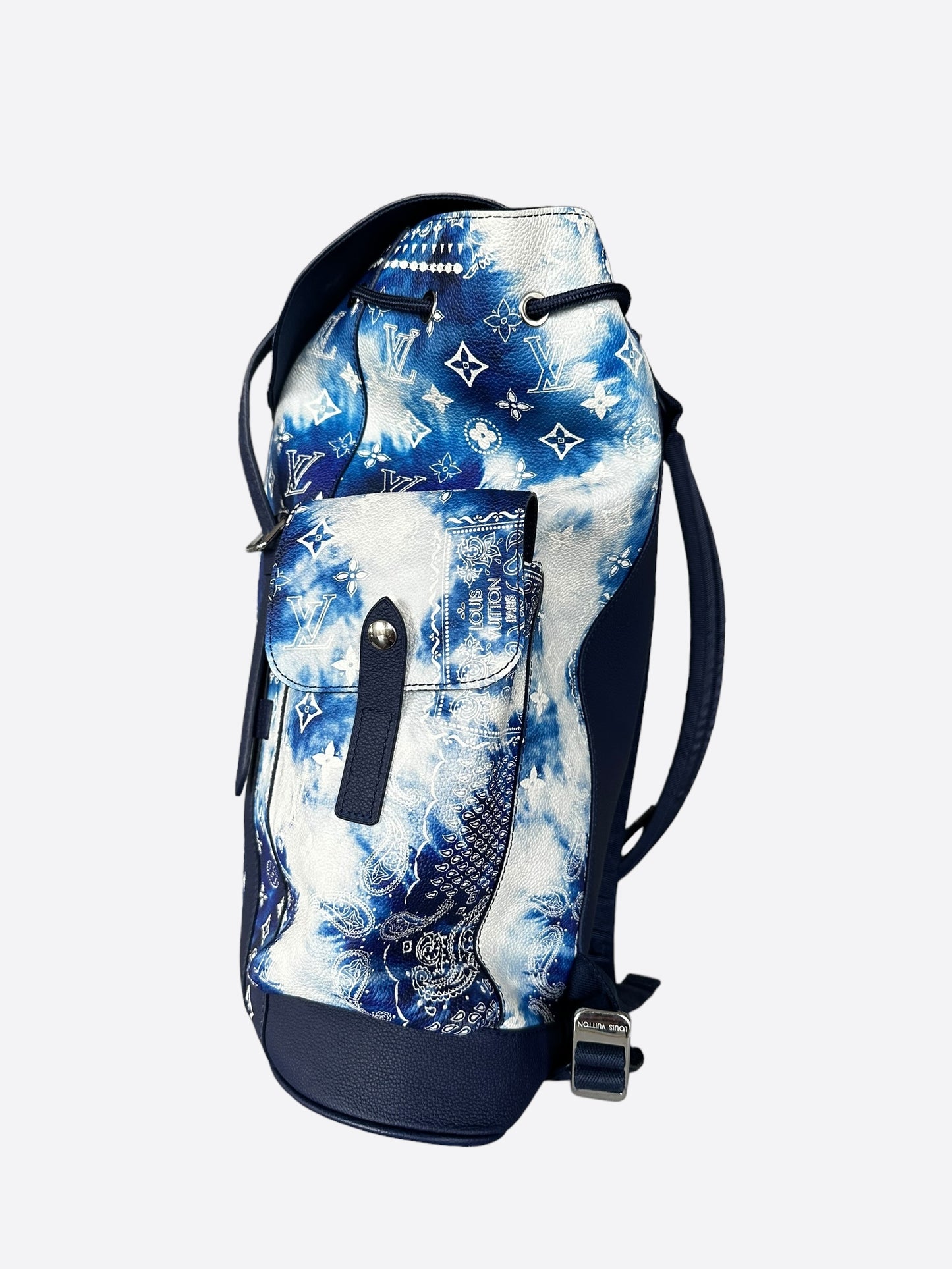 Louis Vuitton Blue Bandana Monogram Christopher Backpack