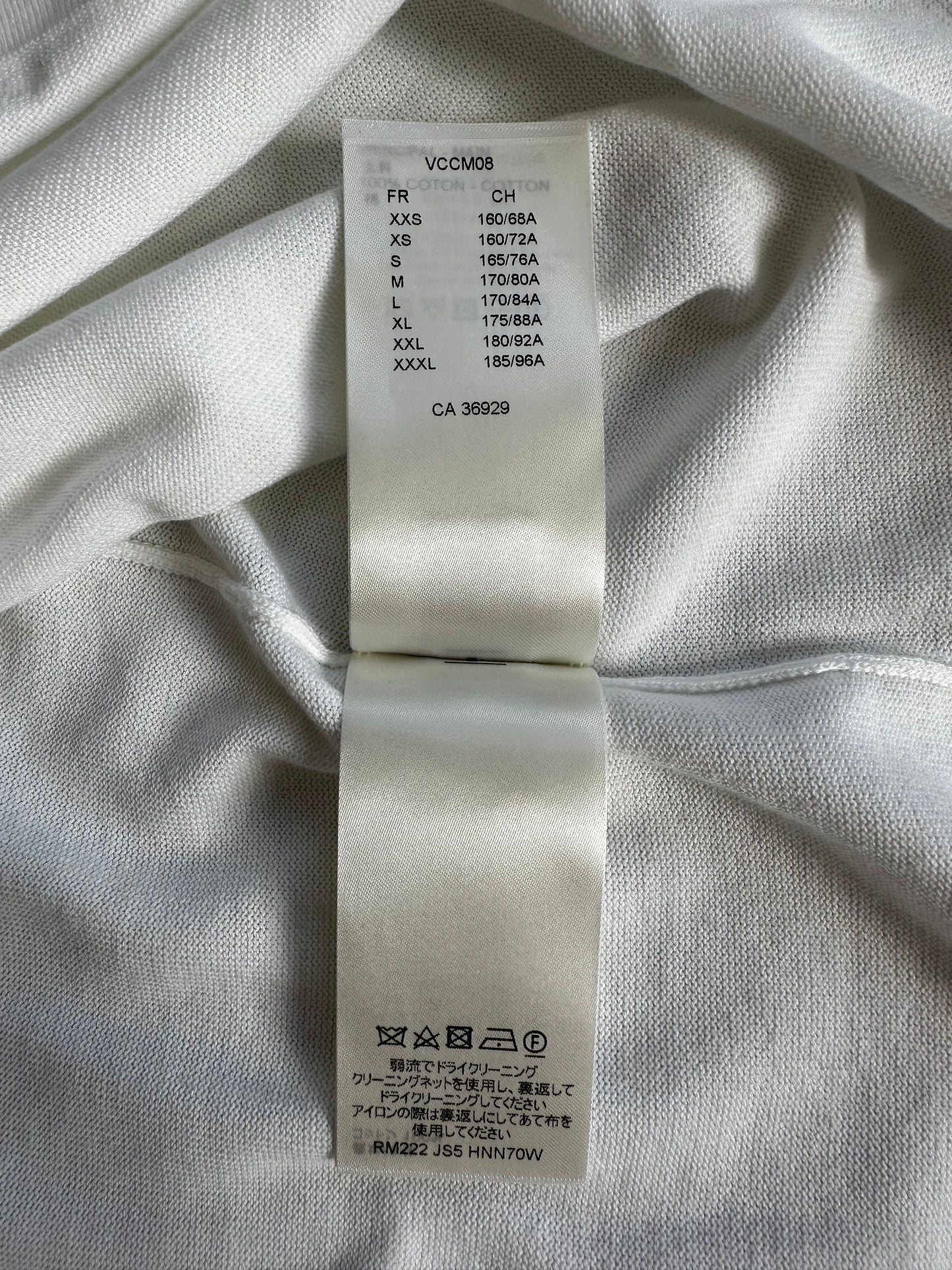 Louis Vuitton White & Blue Logo Intarsia T-Shirt