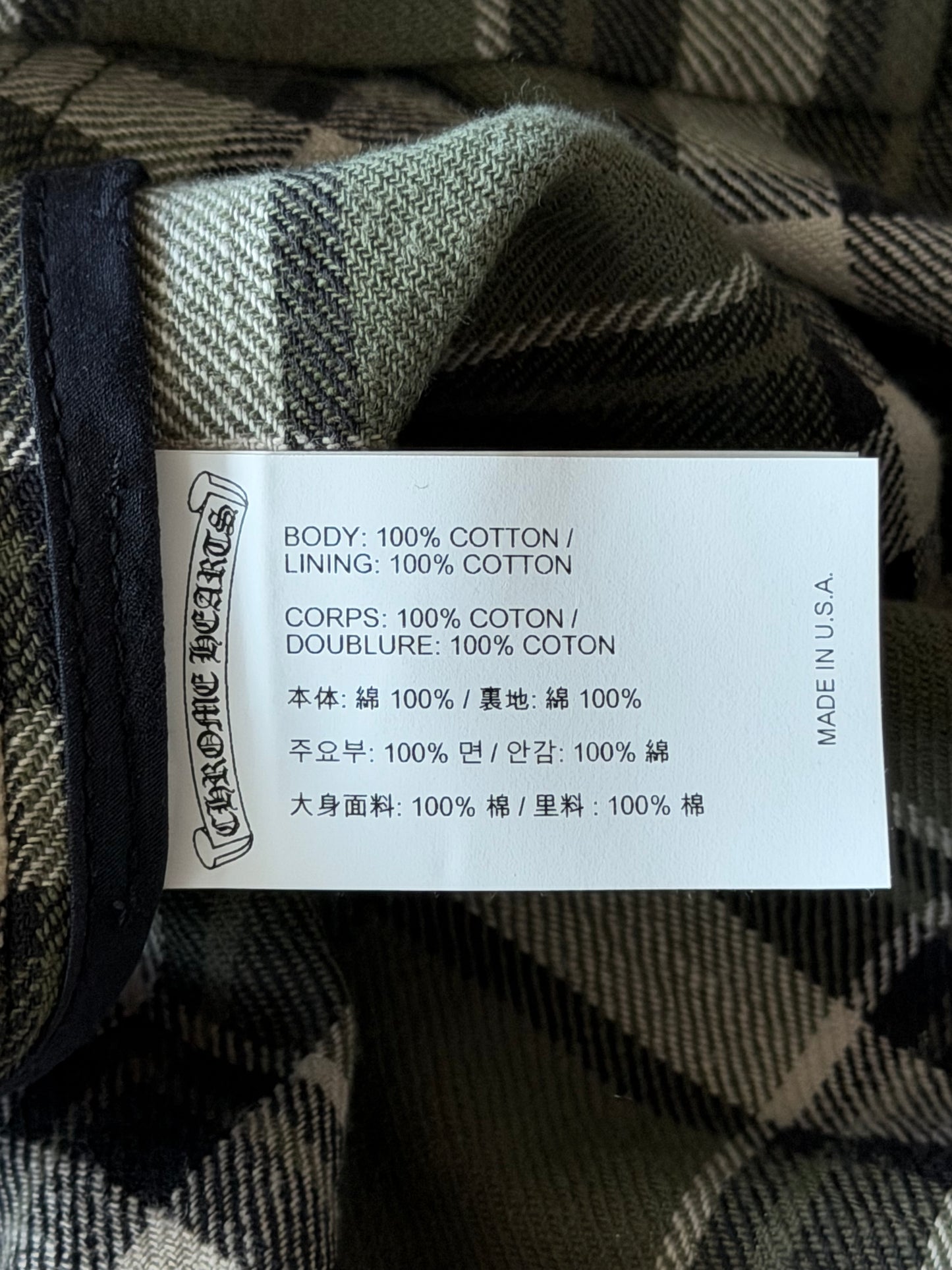 Chrome Hearts Green & Purple Plaid Women's Flannel