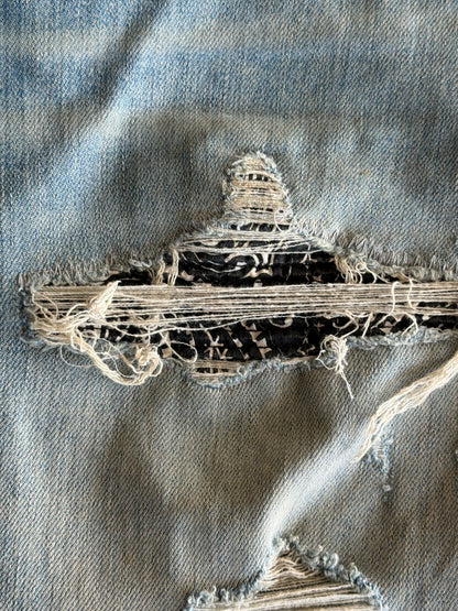 Amiri Clay Indigo & Black Bandana Patch MX1 Jeans