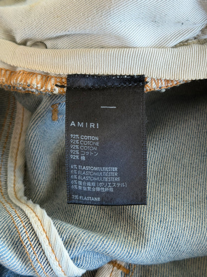 Amiri Clay Indigo & Black Bandana Patch MX1 Jeans