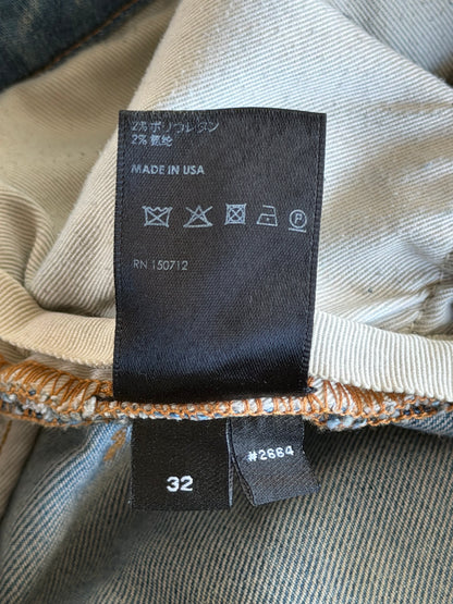 Amiri Clay Indigo & Black Bandana Patch MX1 Jeans