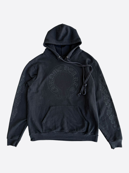 Chrome Hearts Matty Boy Black & Red Horseshoe Chomper Hoodie