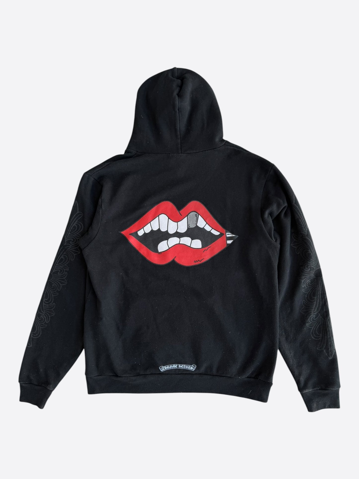 Chrome Hearts Matty Boy Black & Red Horseshoe Chomper Hoodie