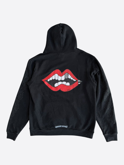 Chrome Hearts Matty Boy Black & Red Horseshoe Chomper Hoodie