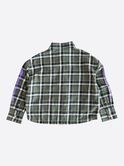 Chrome Hearts Green & Purple Plaid Women's Flannel