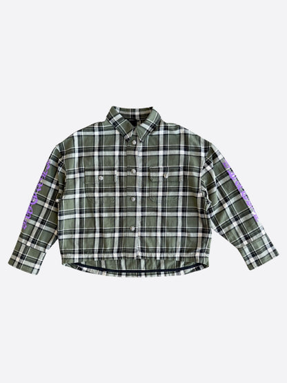 Chrome Hearts Green & Purple Plaid Women's Flannel