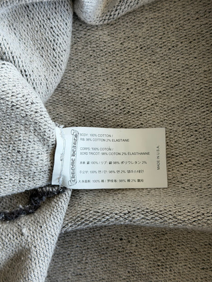Chrome Hearts Black Script Logo Embroidered Quarter Zip Sweater