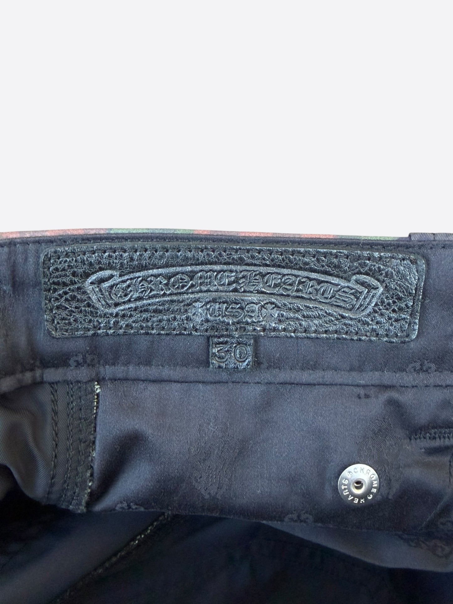 Chrome Hearts Camouflage Cross Jacquard Carpenter Pants