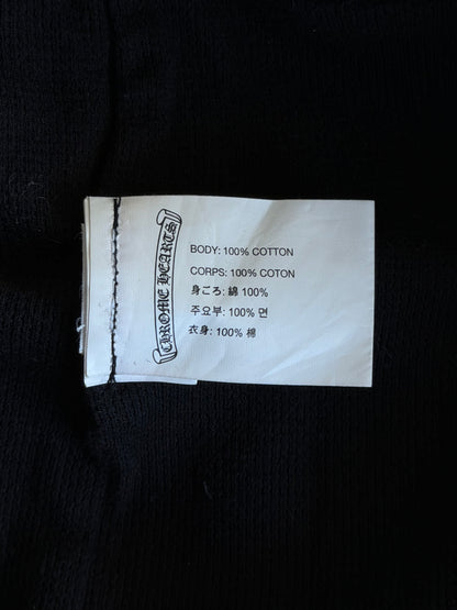 Chrome Hearts Black & Red Cemetery Horseshoe Logo Thermal Zip Up Hoodie