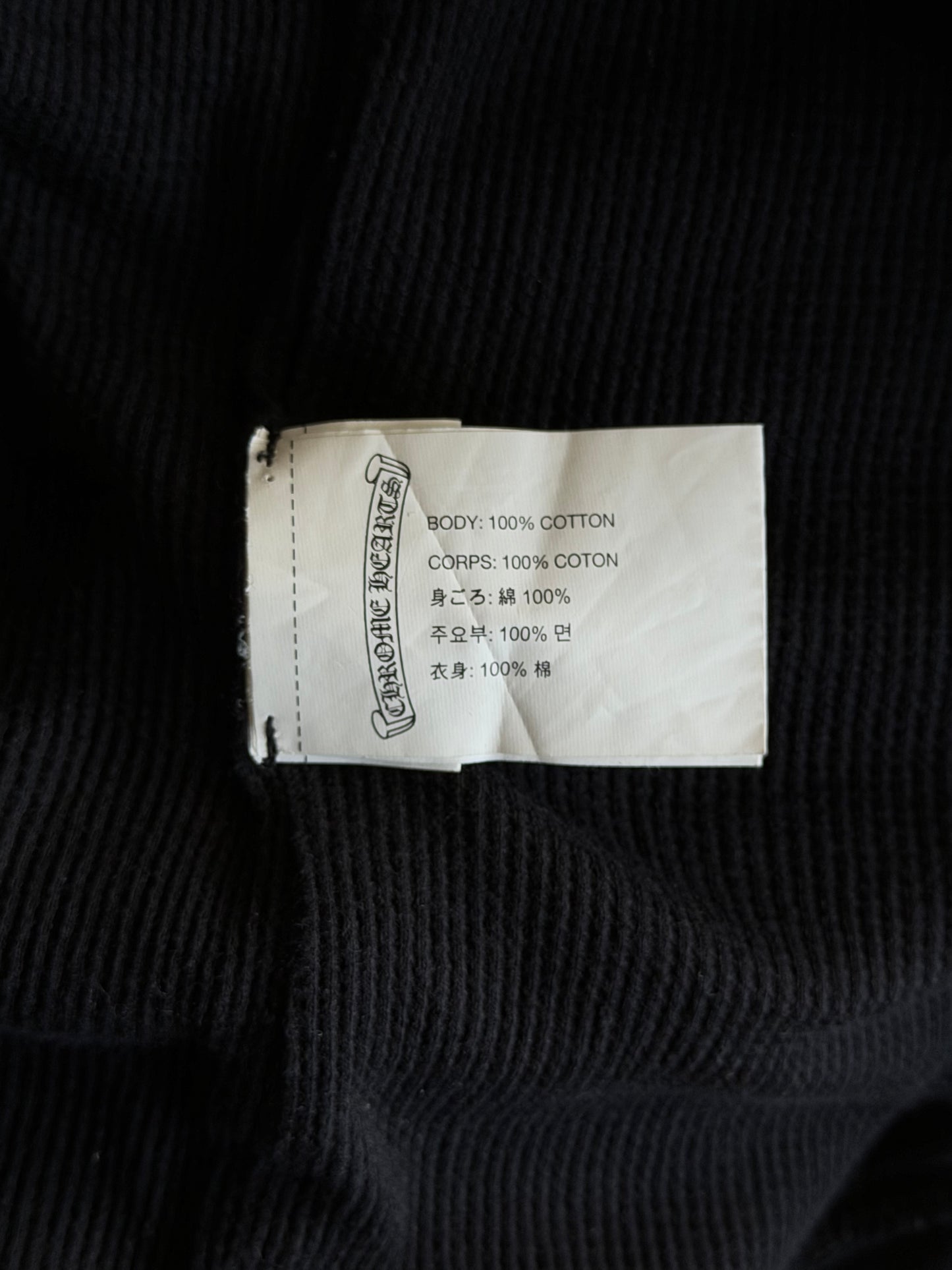 Chrome Hearts Black & White Foti Graphic Thermal Zip Up Hoodie