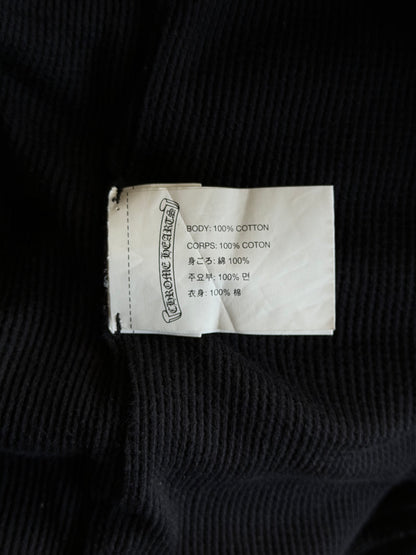 Chrome Hearts Black & White Foti Graphic Thermal Zip Up Hoodie