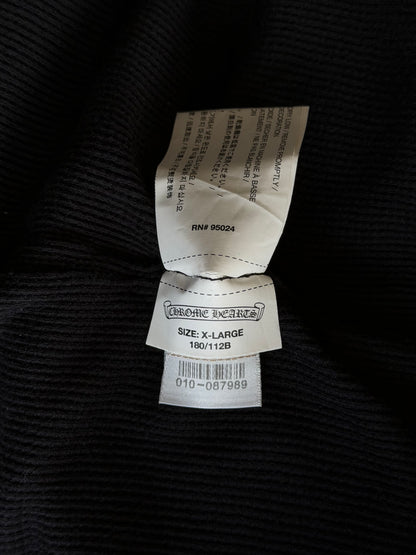 Chrome Hearts Black & White Foti Graphic Thermal Zip Up Hoodie