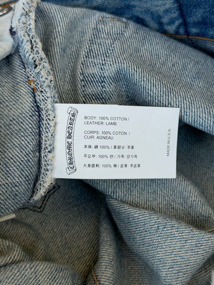 Chrome Hearts Levis Blue & Black Cross Patch Jeans