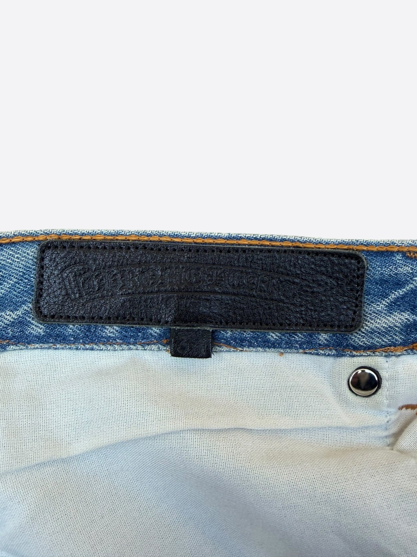 Chrome Hearts Levis Blue & Black Cross Patch Jeans